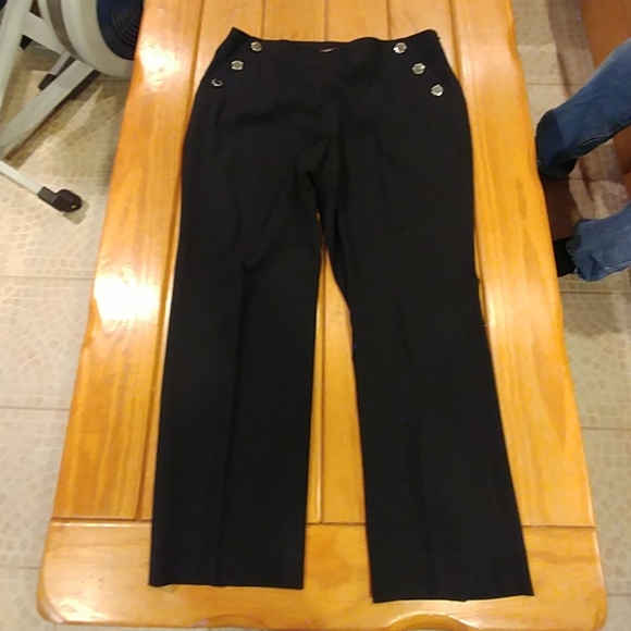 Adrienne Vittadini black nautical slacks size 14 - Picture 1 of 3